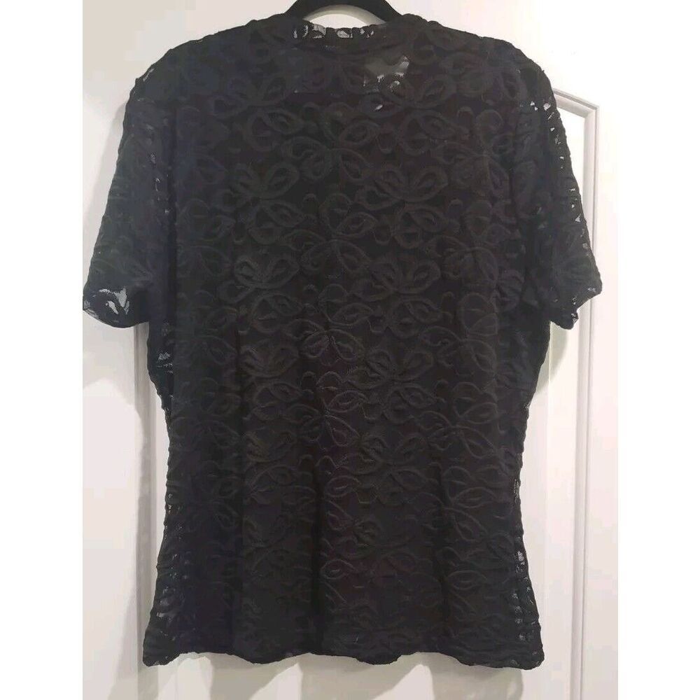 Johnny Was NWT Astrid Floral Embroidered Top, Black MSRP $150, Size X-Large - Picture 4 of 12